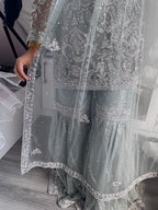 Ice blue sharara - bridal