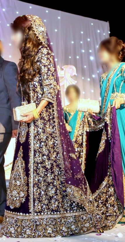 Beautiful Purple Bridal Dress