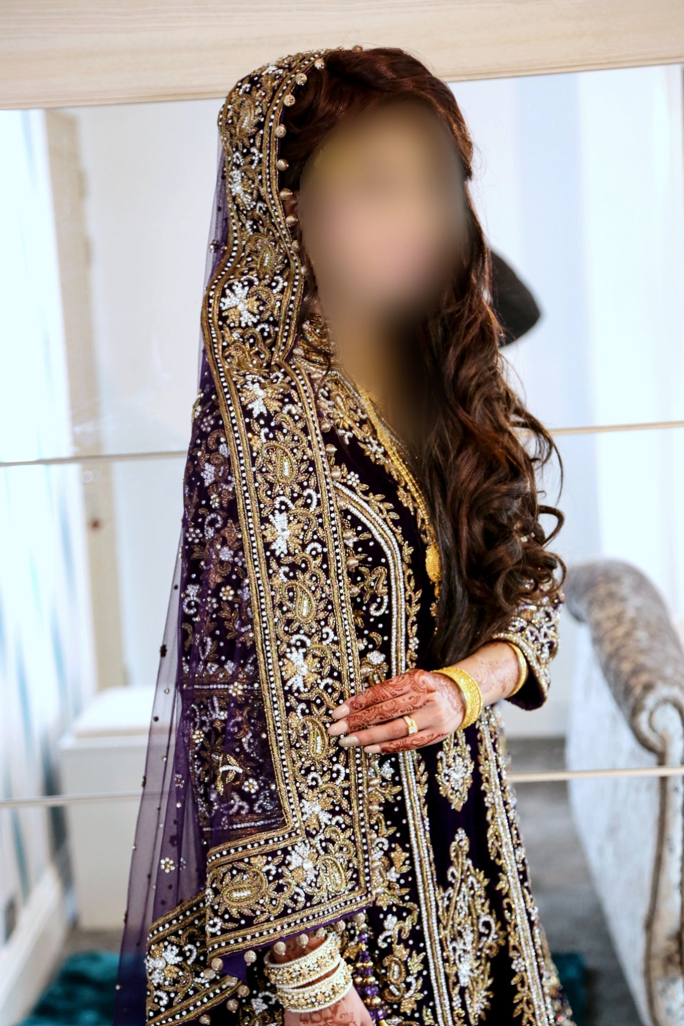 Beautiful Purple Bridal Dress