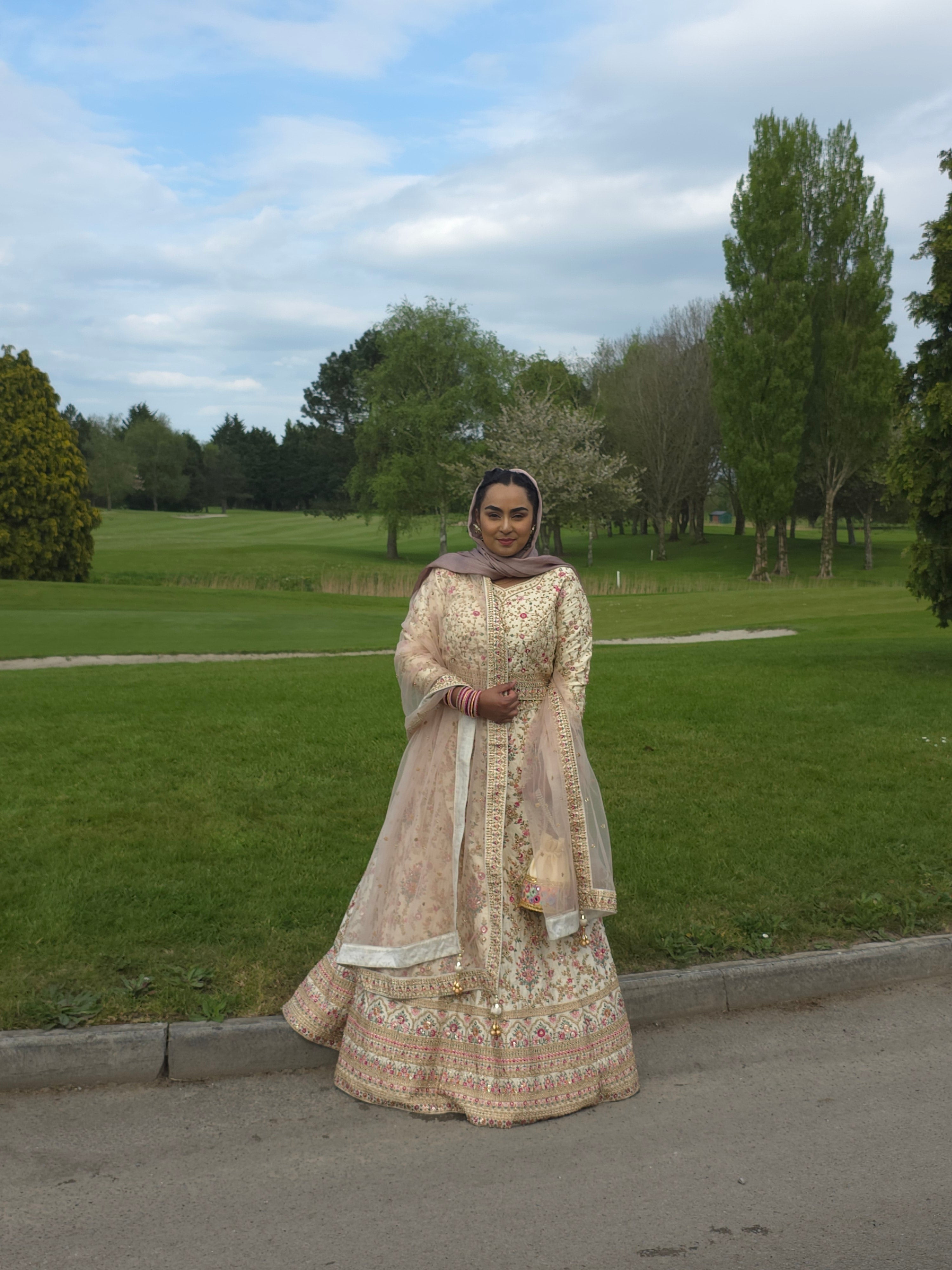 Stunning Floral Groomsmaid Lengha