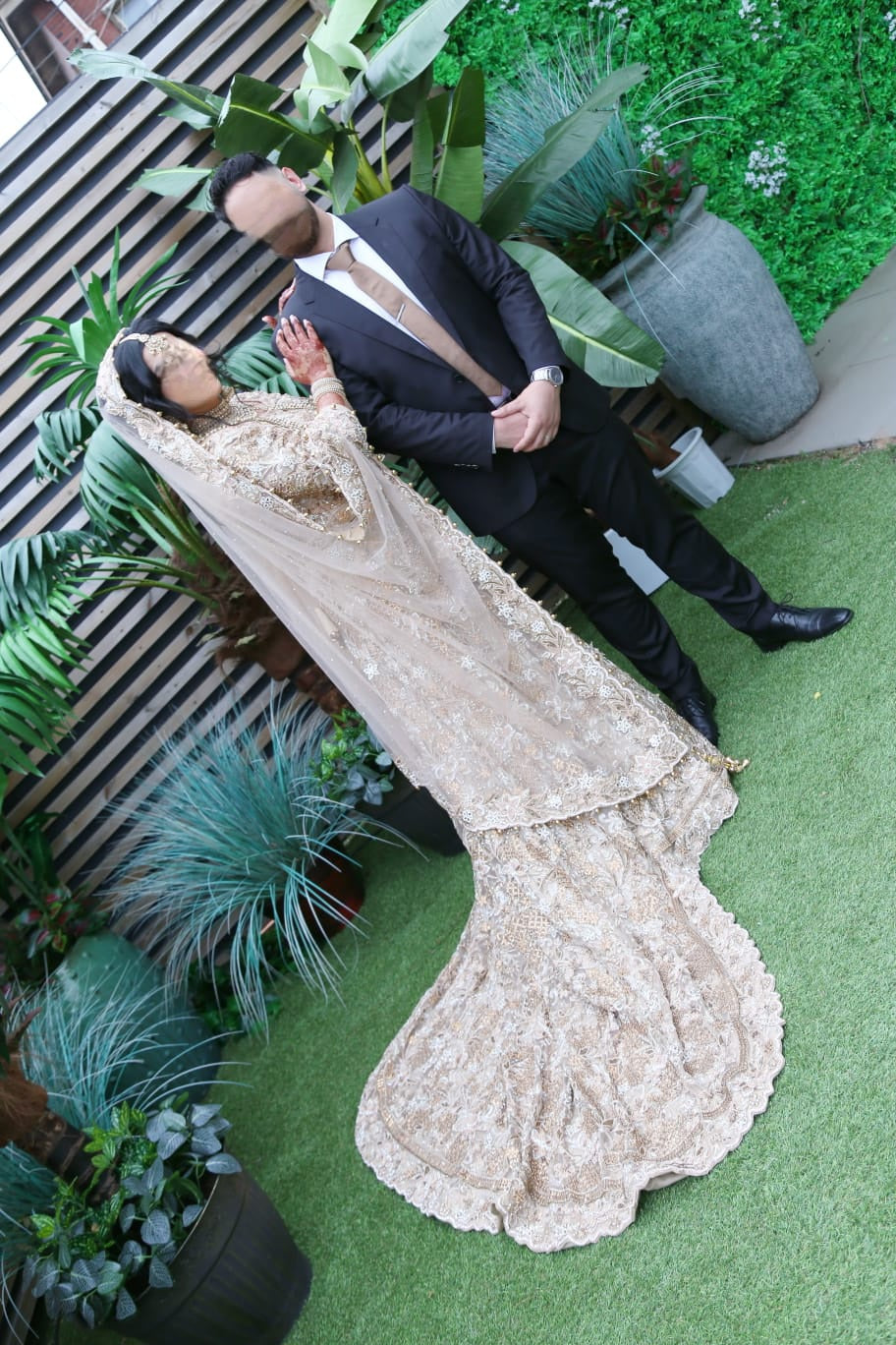 Champagne Gold Bridal Dress