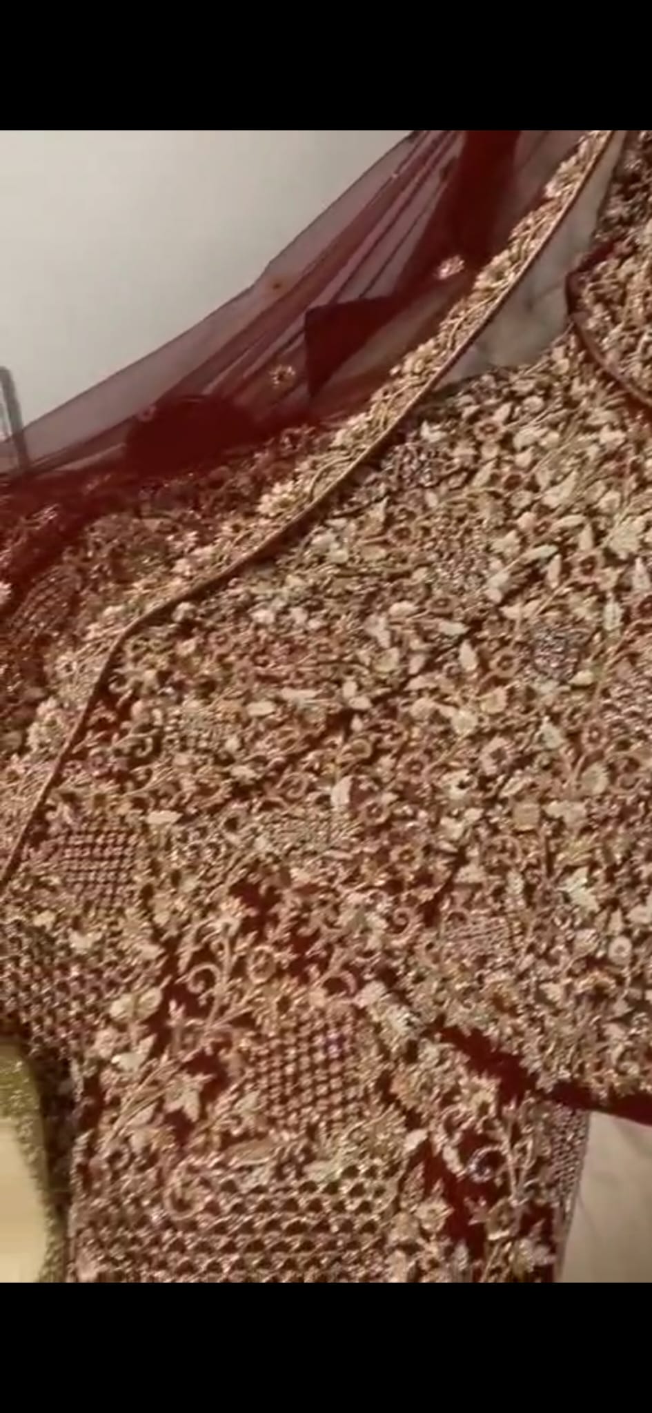 Deep Maroon Velvet Bridal Peplum Dress
