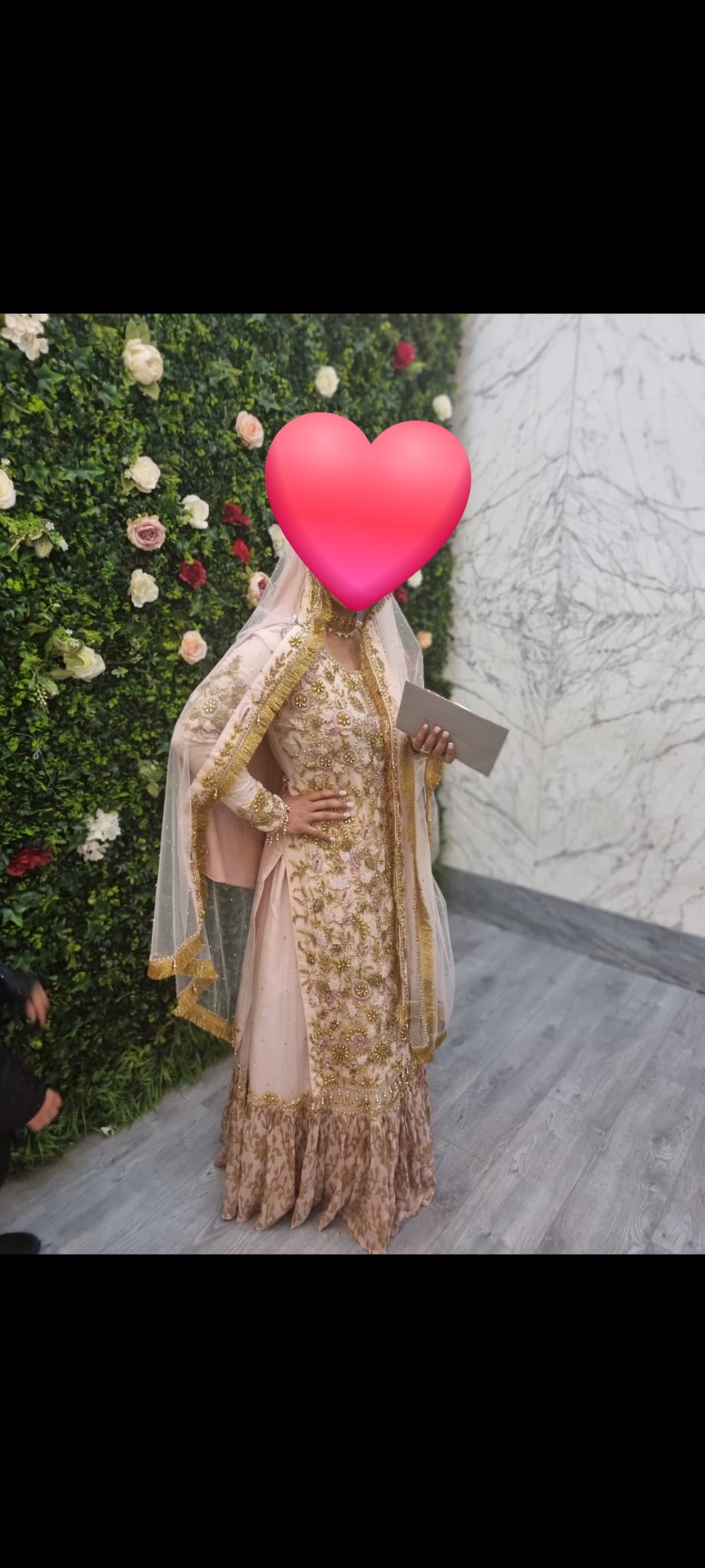 Blush pink asian bridal dress from Sache