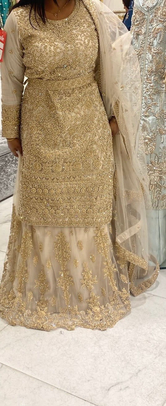 Champagne gold lengha