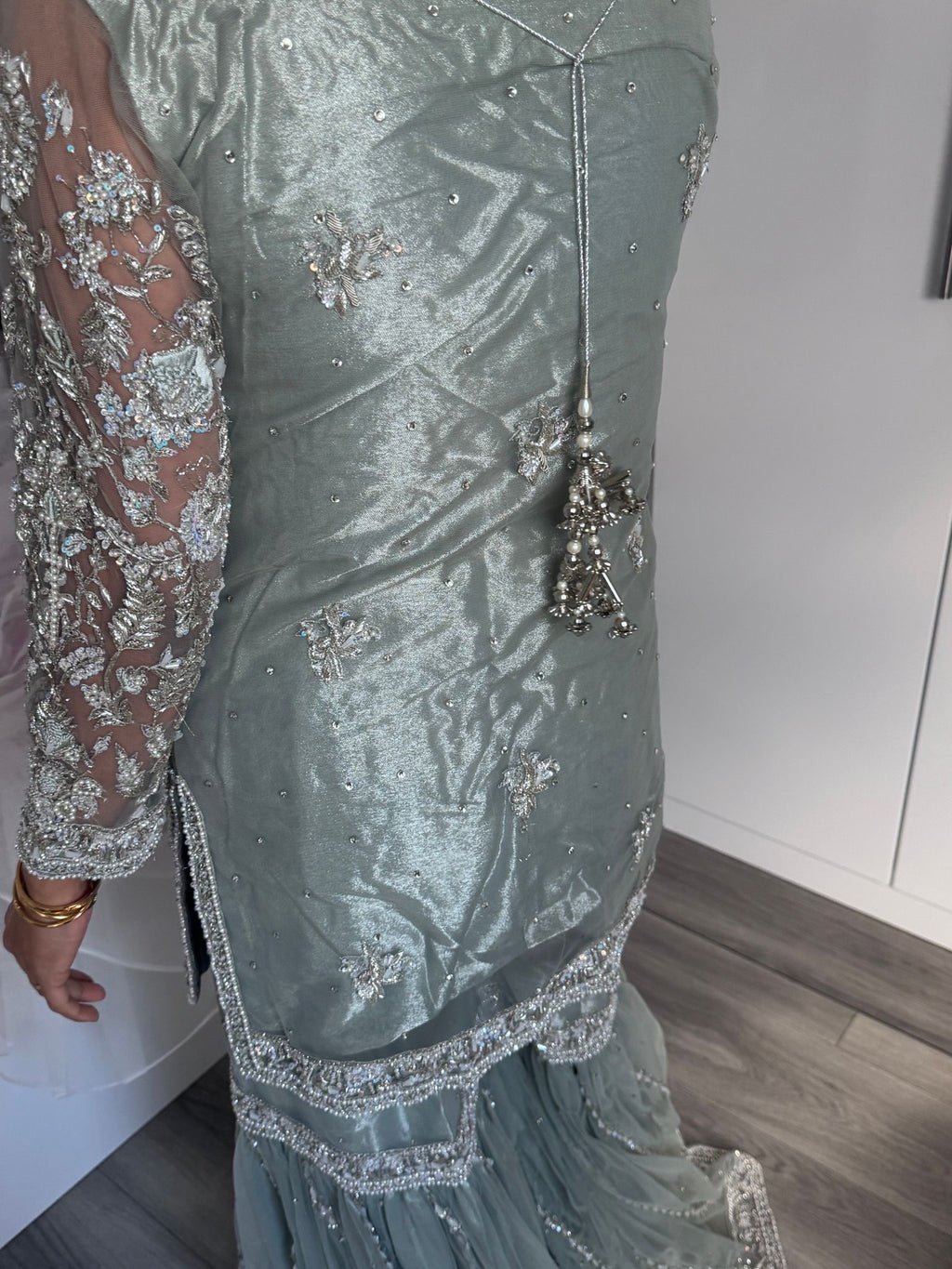 Ice blue sharara - bridal