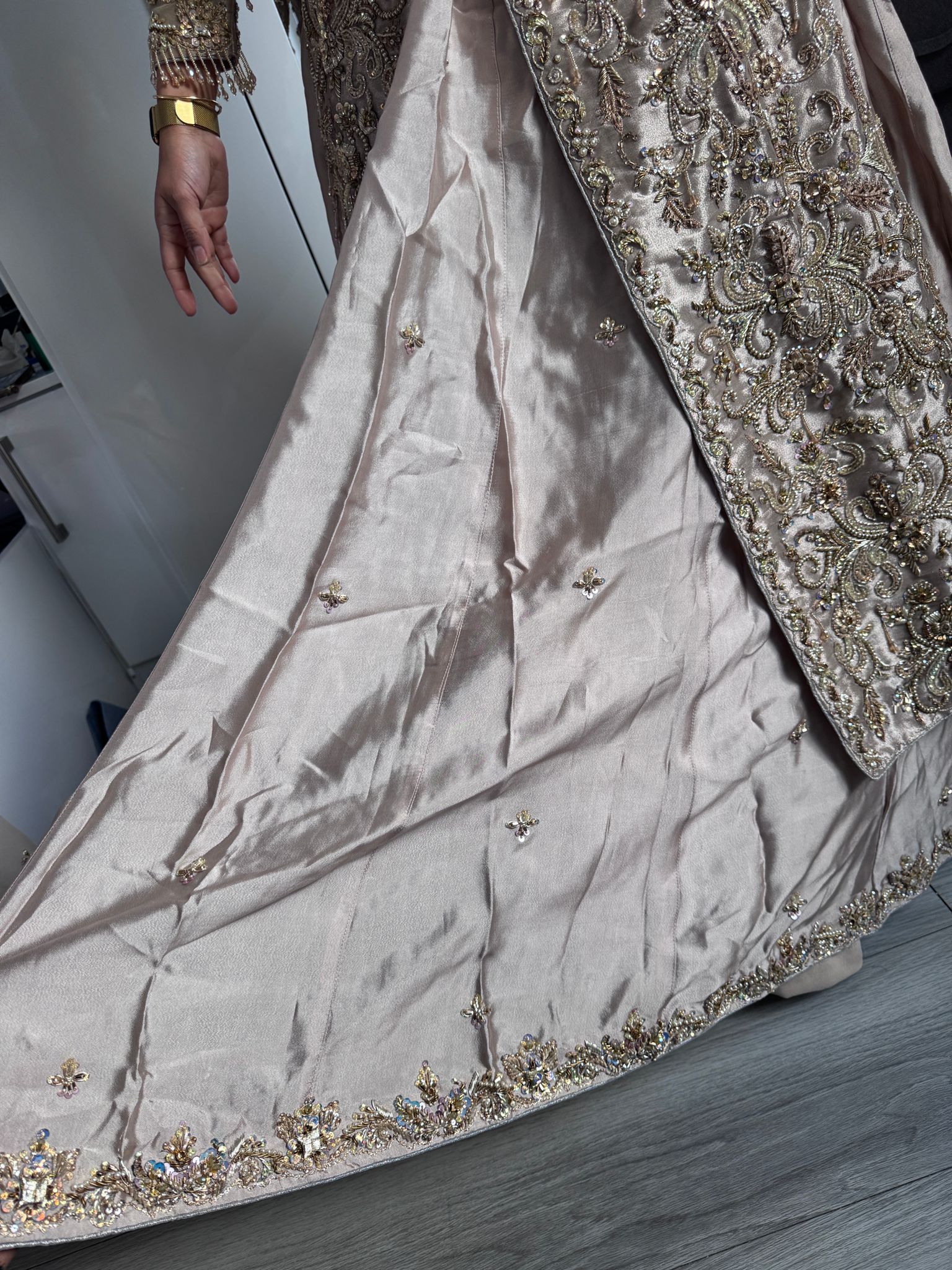 Champagne kameez and lengha