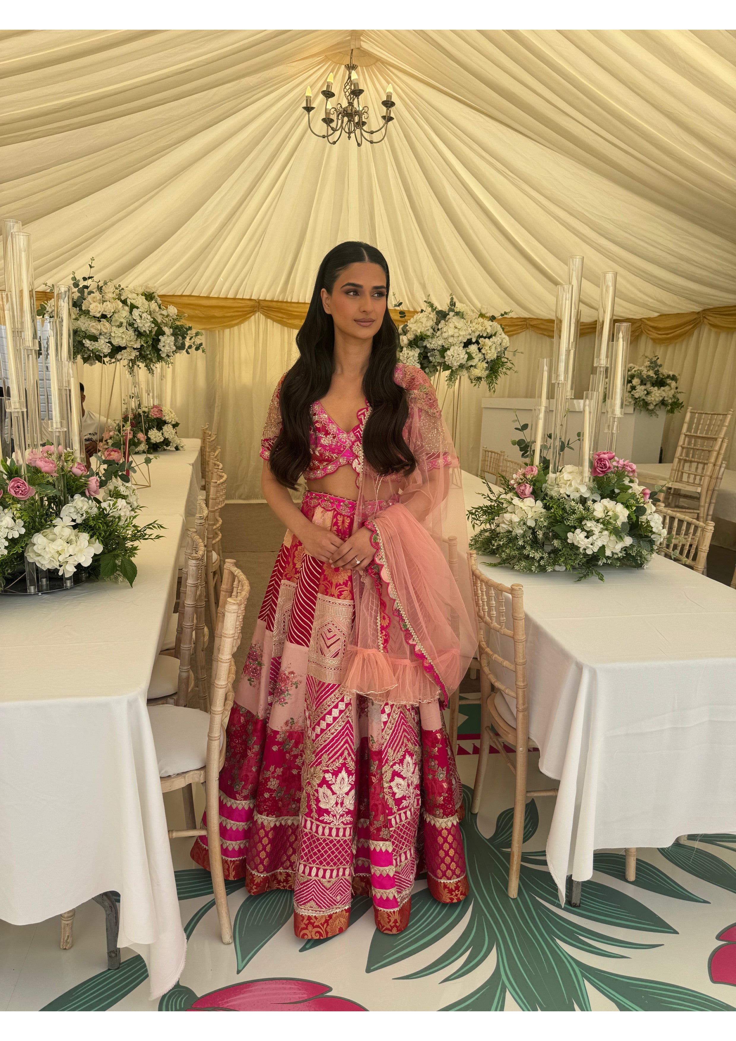 Designed by Petals  - Pink Lengha