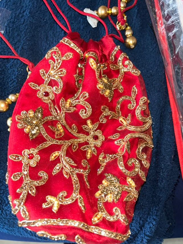 Bridal Lehenga – Deep Red & Gold Embellished Ensemble