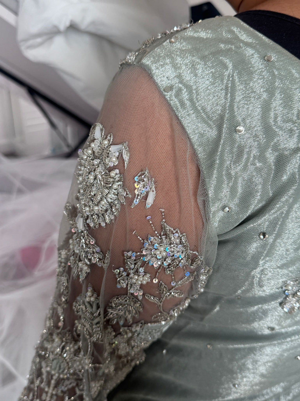 Ice blue sharara - bridal