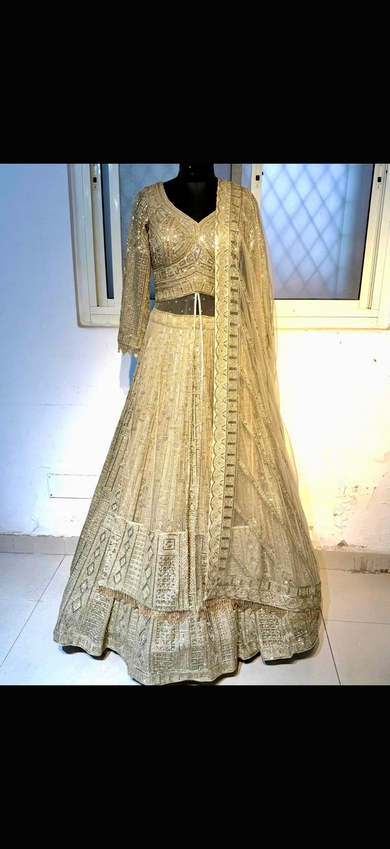 Gold emblished lengha