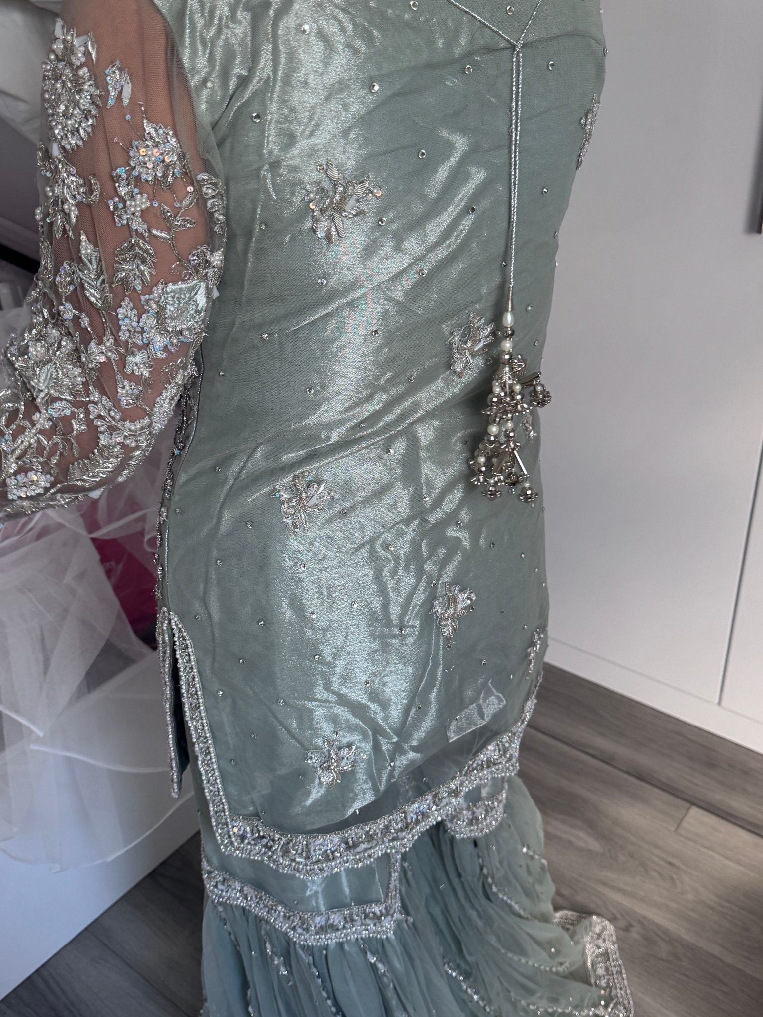 Ice blue sharara - bridal