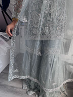 Ice blue sharara - bridal
