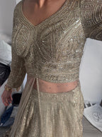 Gold emblished lengha