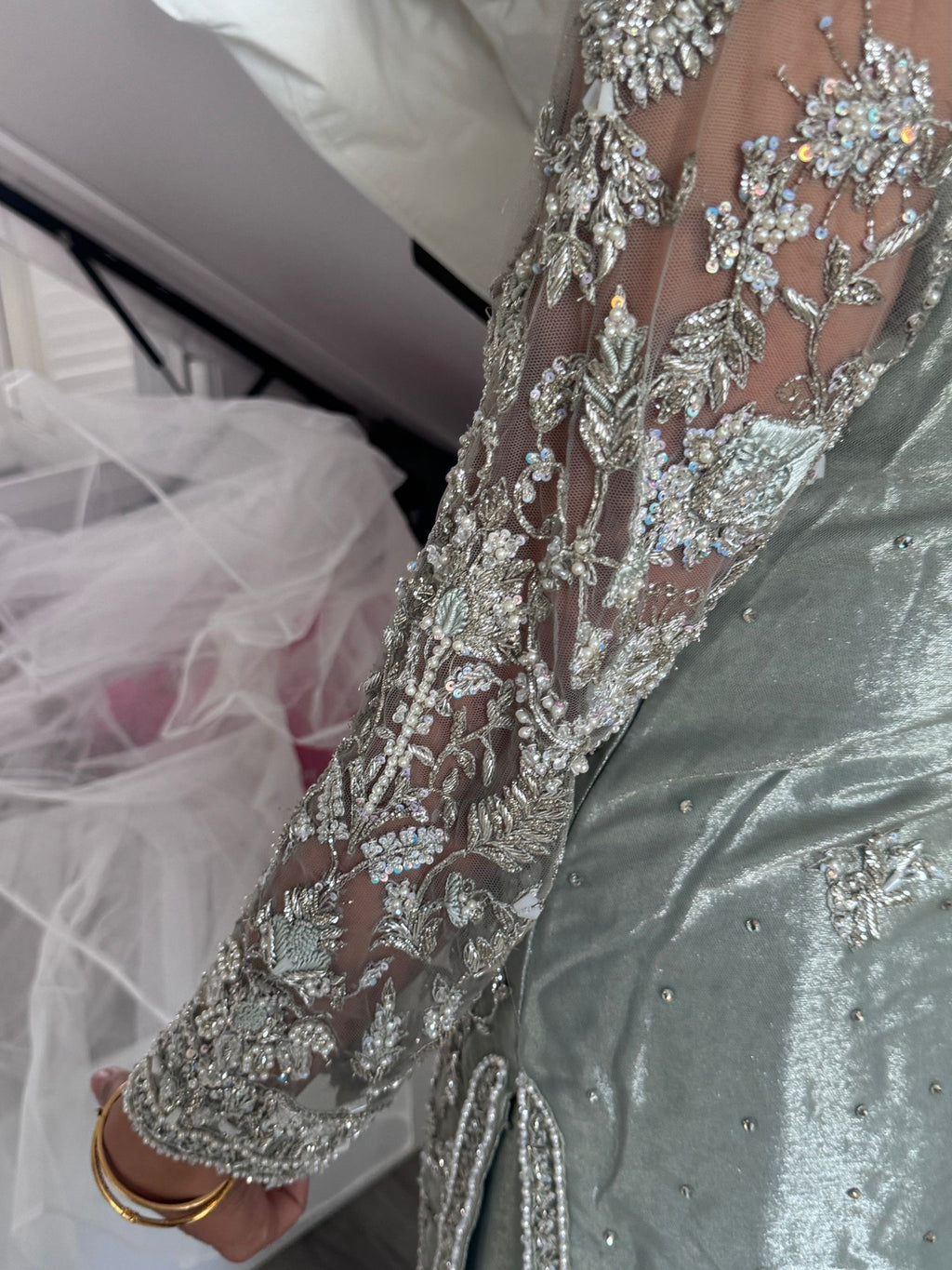 Ice blue sharara - bridal