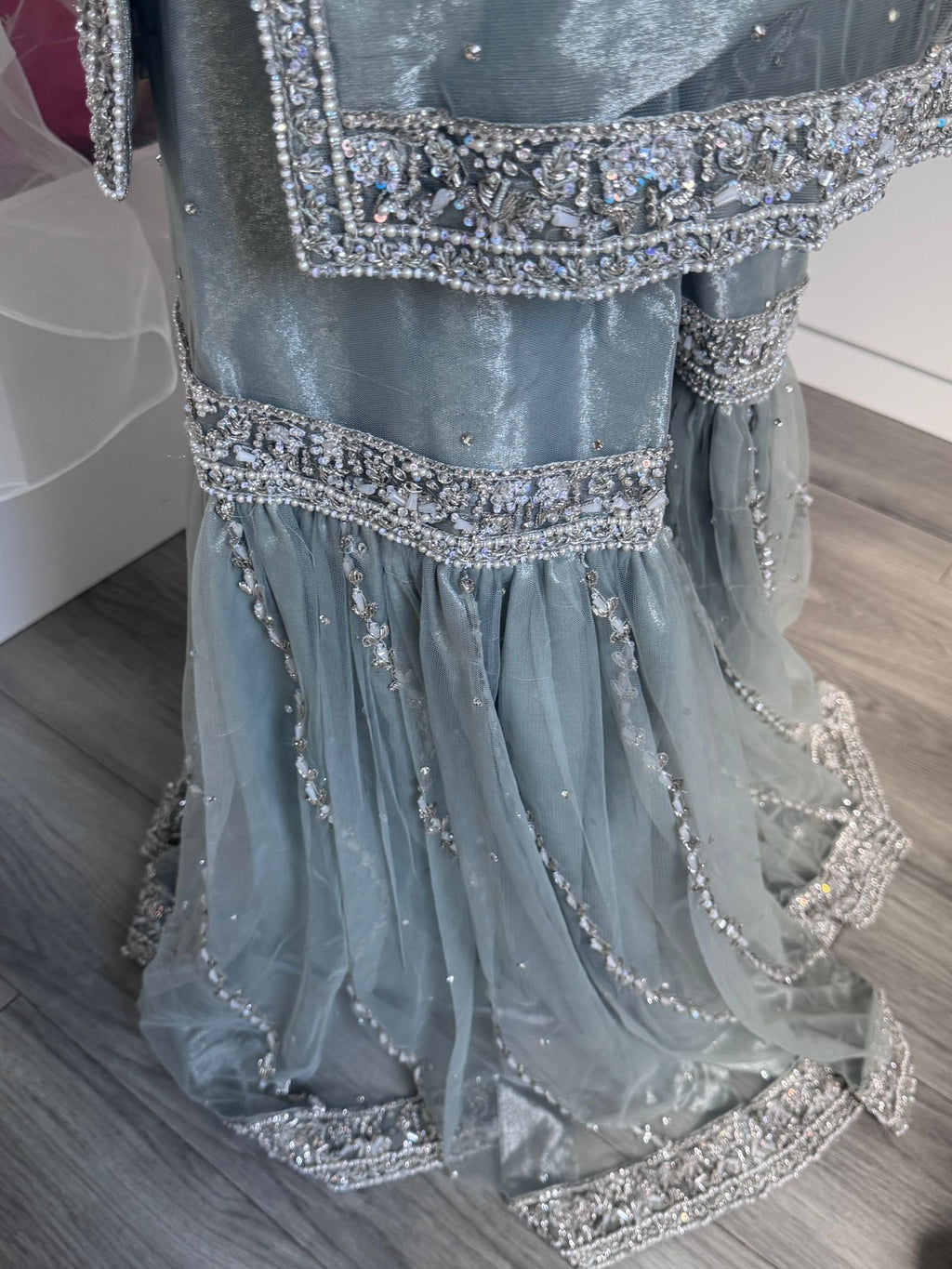 Ice blue sharara - bridal