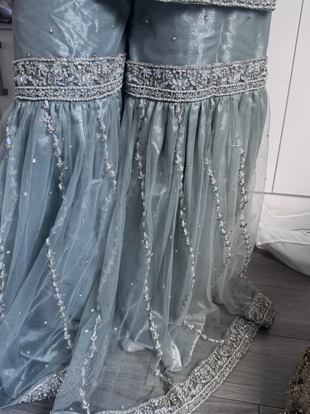 Ice blue sharara - bridal