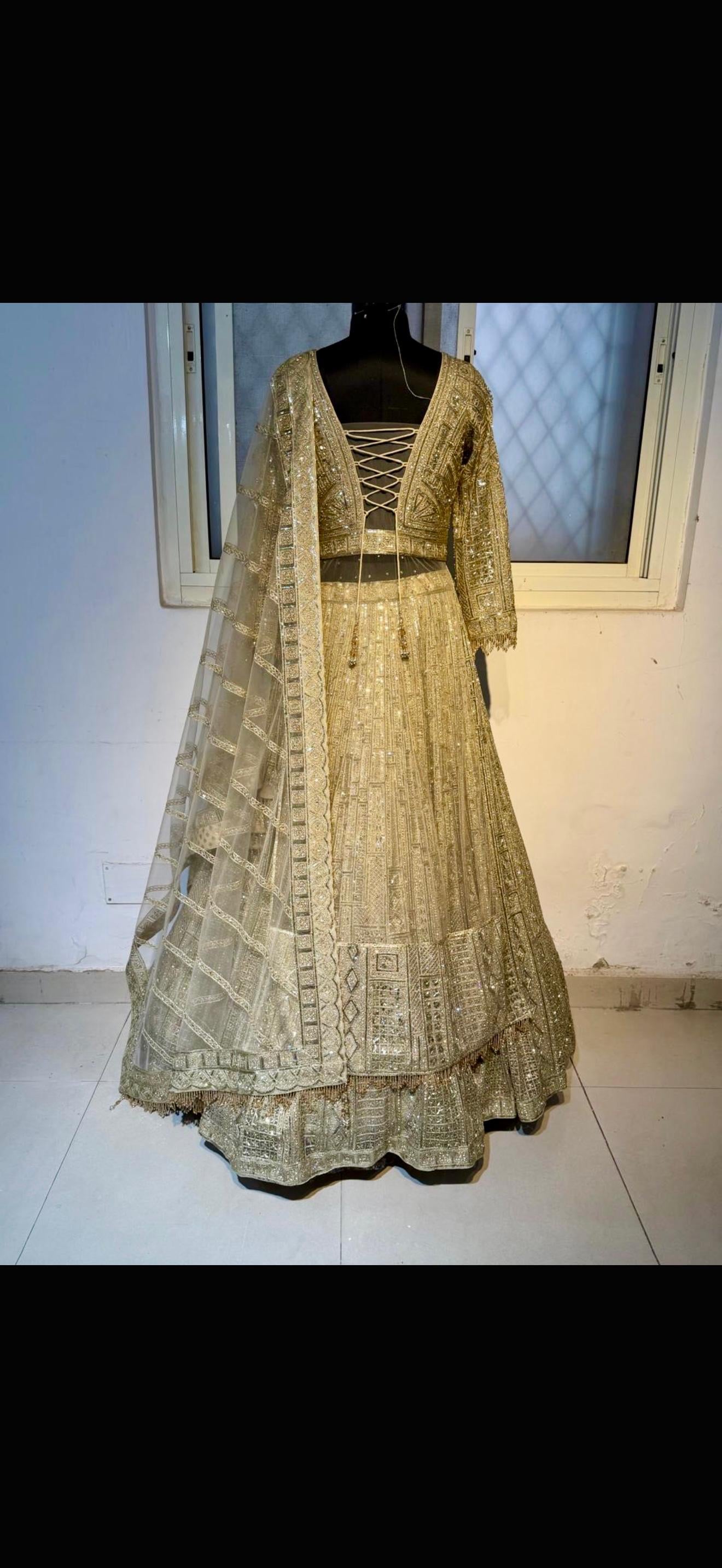 Gold emblished lengha