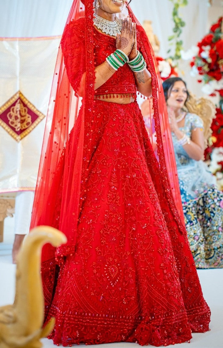 Red Bridal Lengha