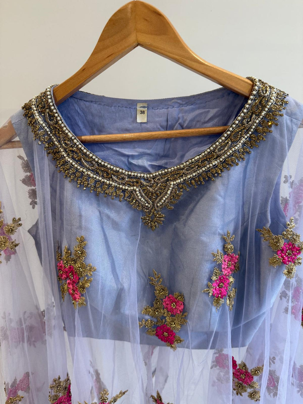 Deep Purple & Gold Embroidered Lehenga Set