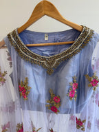 Deep Purple & Gold Embroidered Lehenga Set