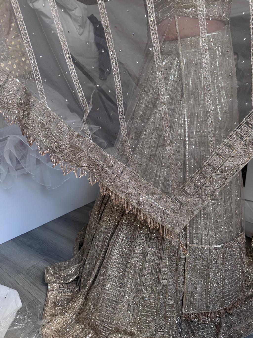 Gold emblished lengha