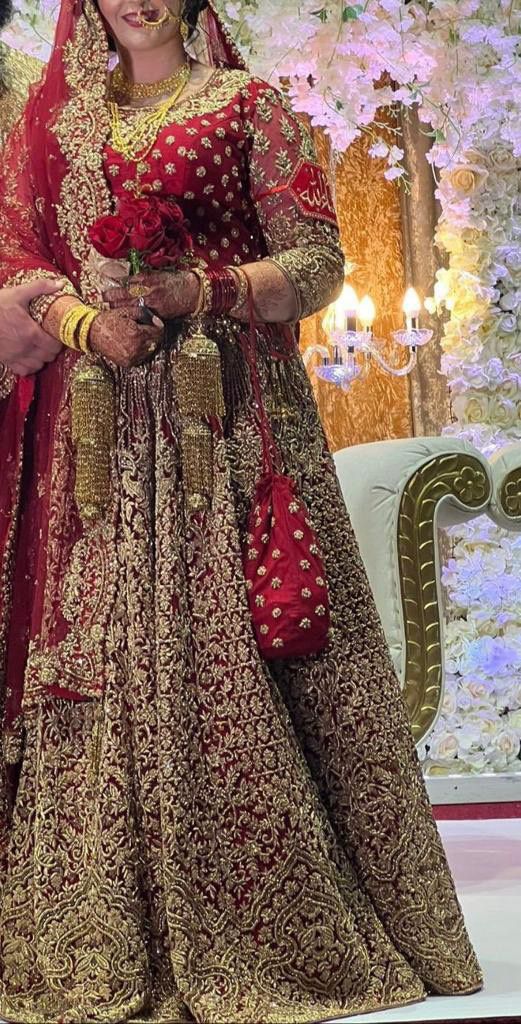 Sunning Red/Gold Bridal Lengha