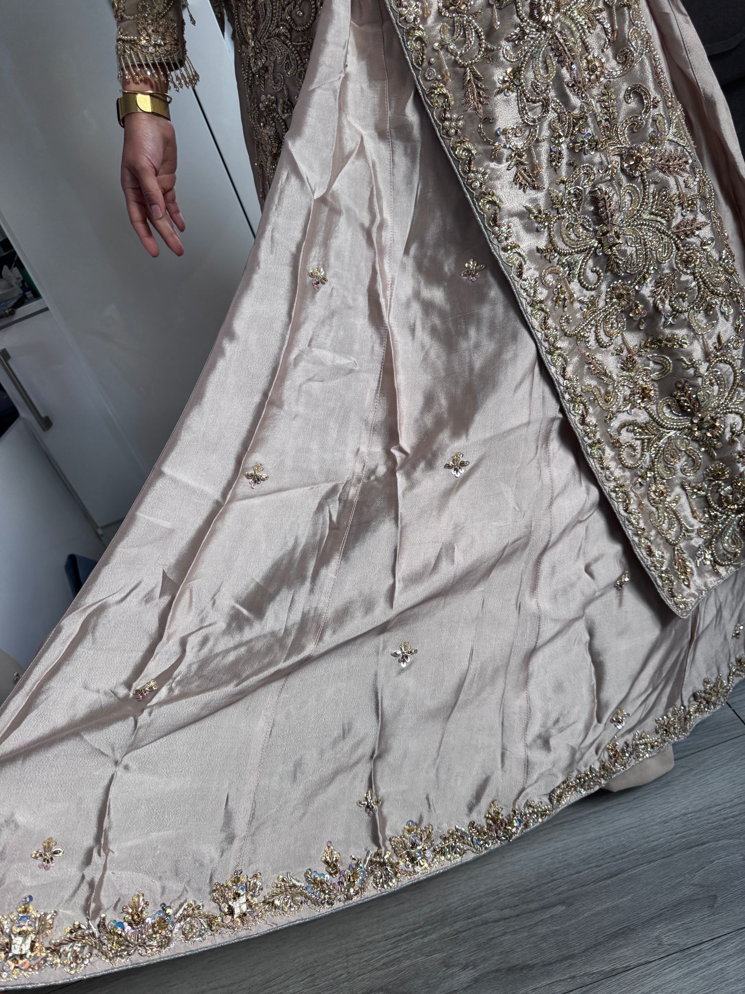 Champagne kameez and lengha