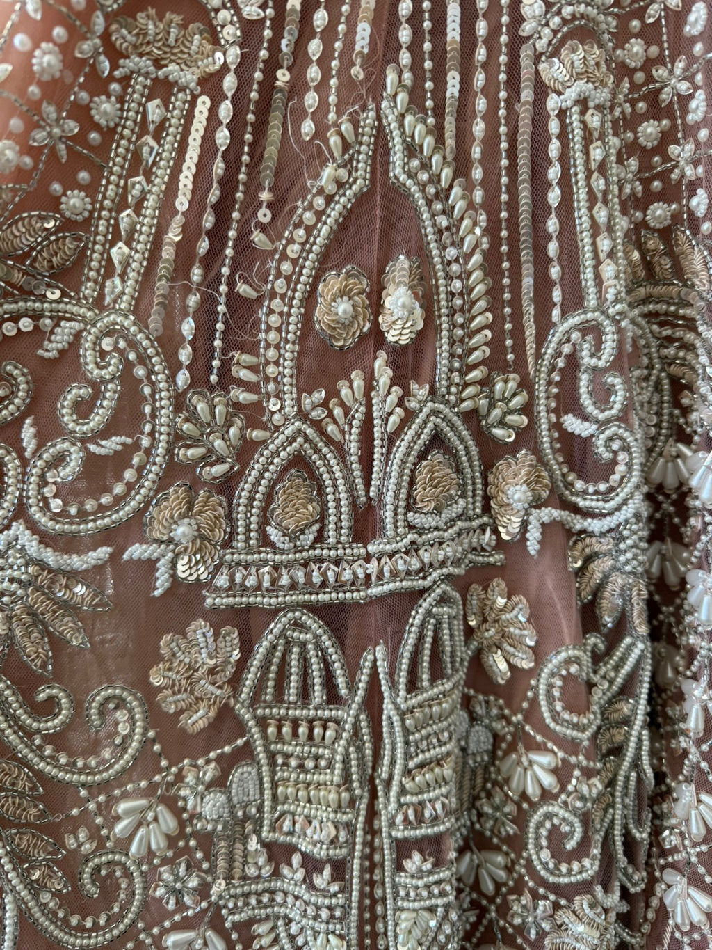Gorgeous Pearl Reception Lengha from Kirans