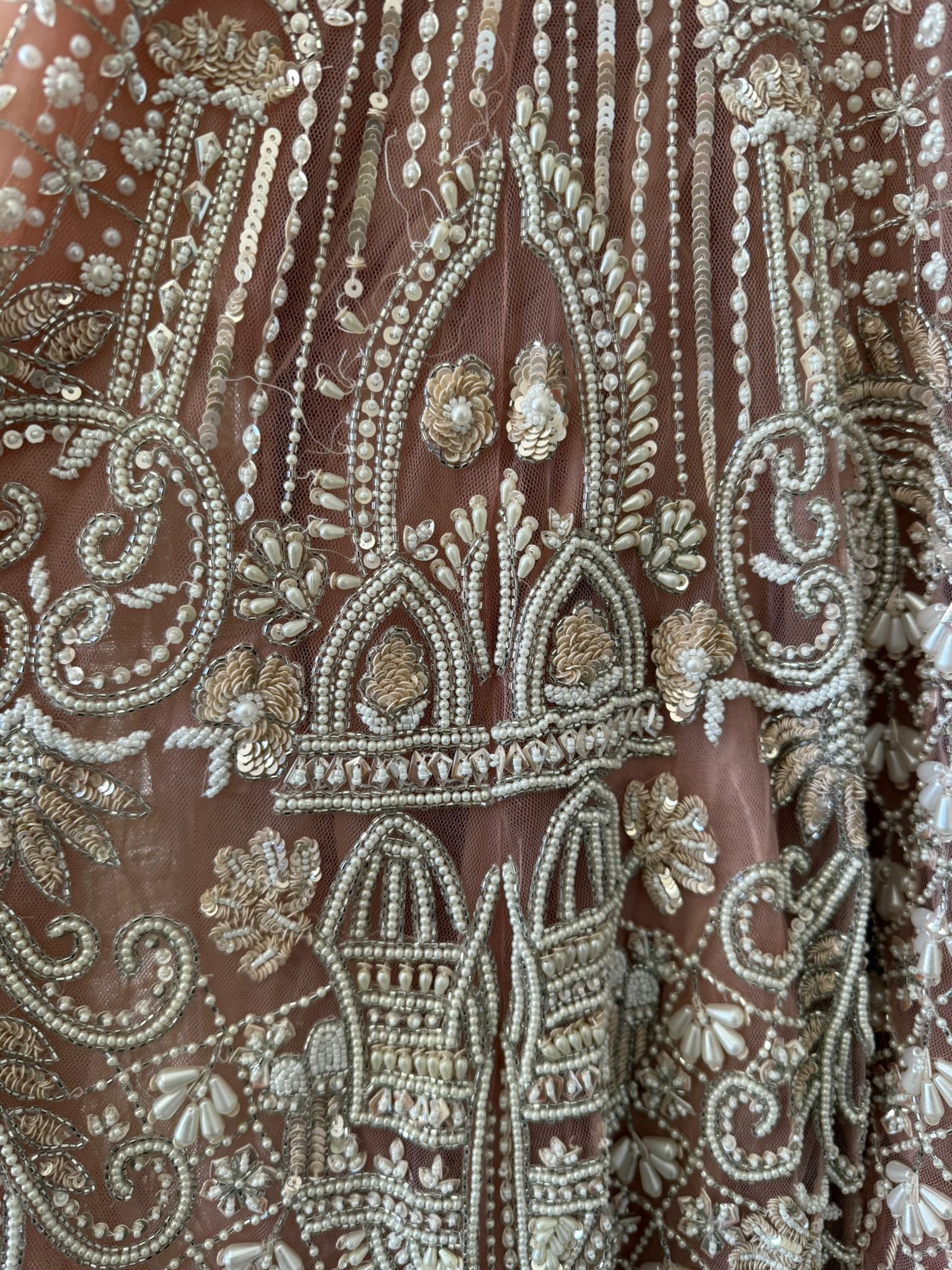 Gorgeous Pearl Reception Lengha from Kirans
