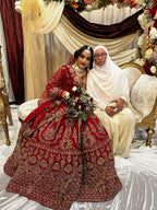 Red/Gold Bridal lengha