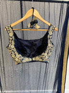Navy Blue Embroidered Lehenga Set