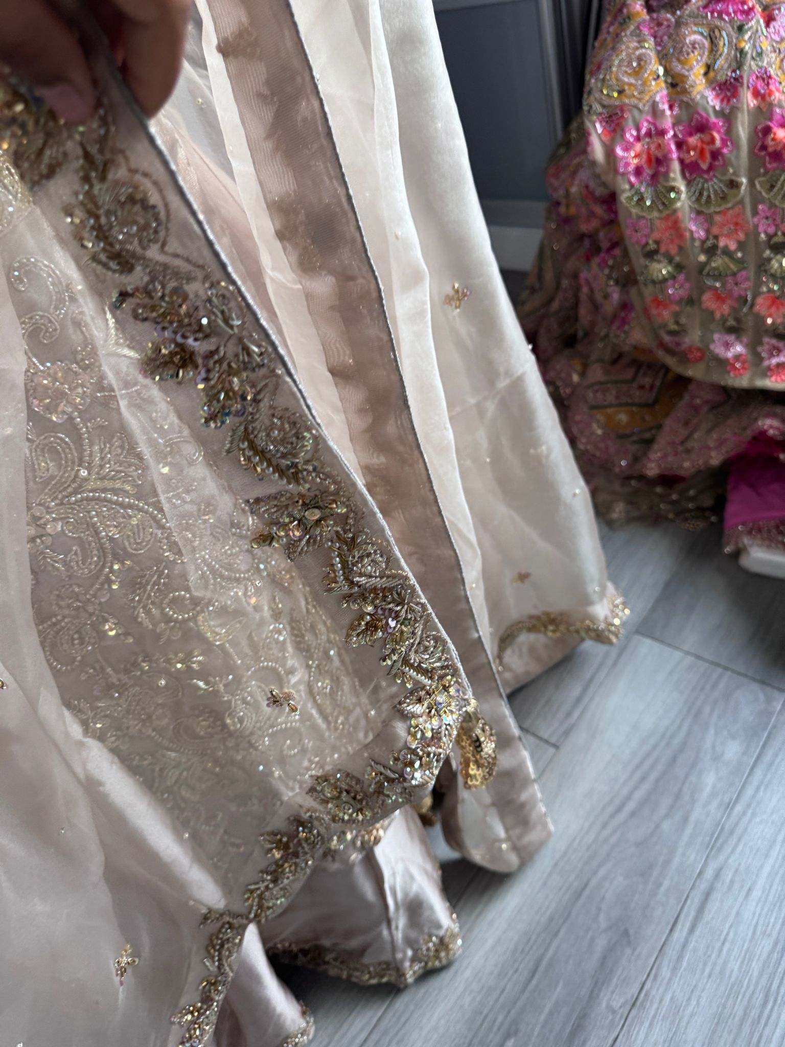 Champagne kameez and lengha
