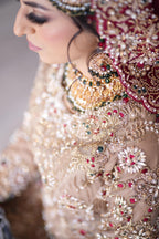 Hoor Qasim Champagne Bridal Dress