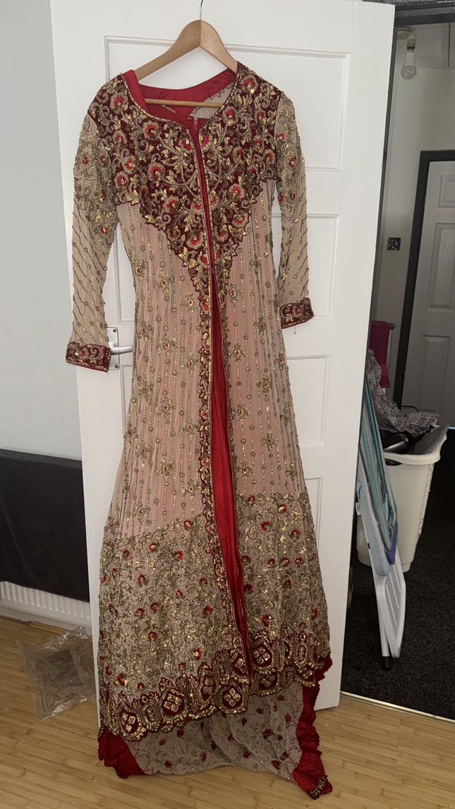 Gorgeous Red & Gold Bridal Dress