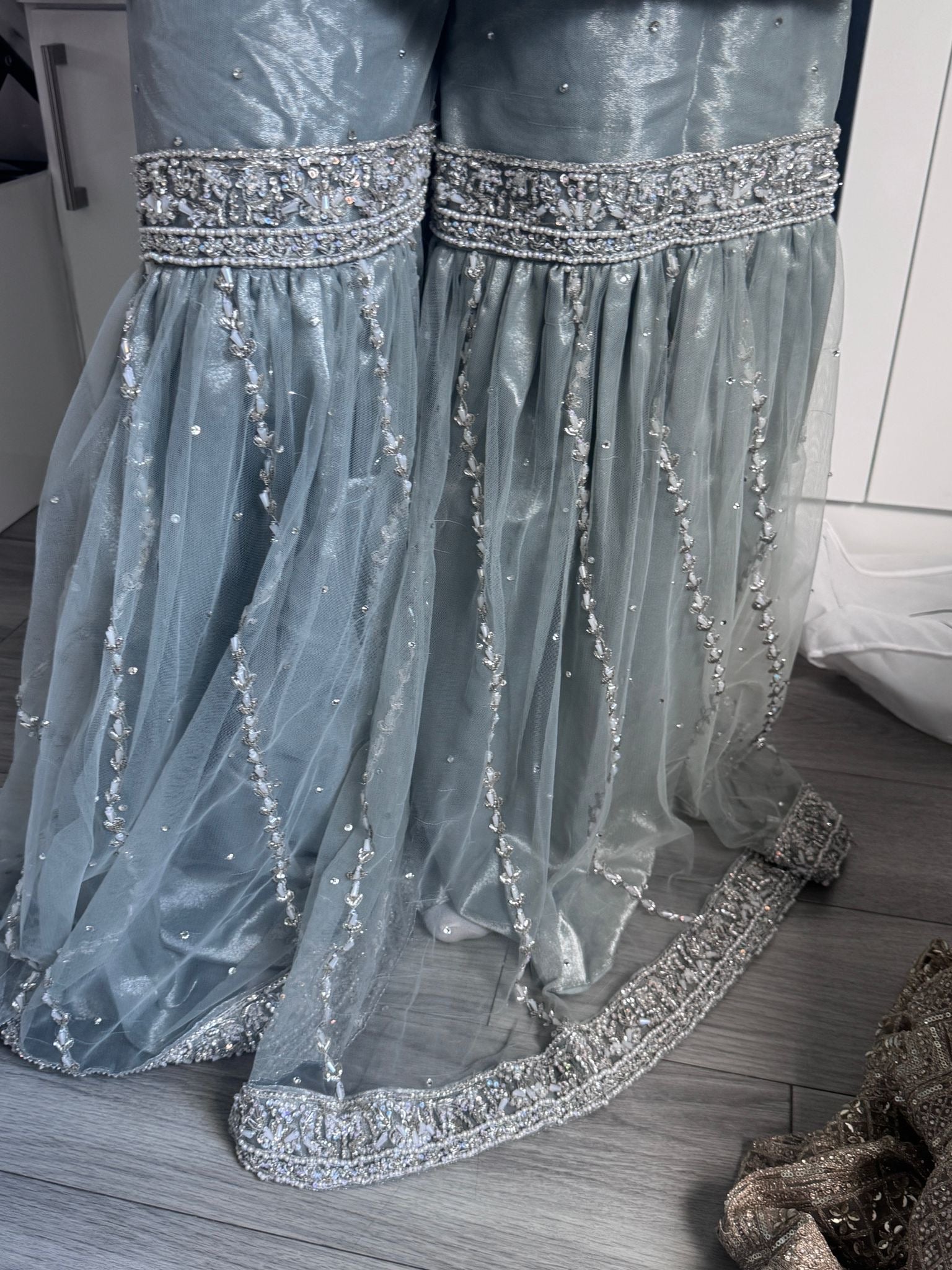 Ice blue sharara - bridal