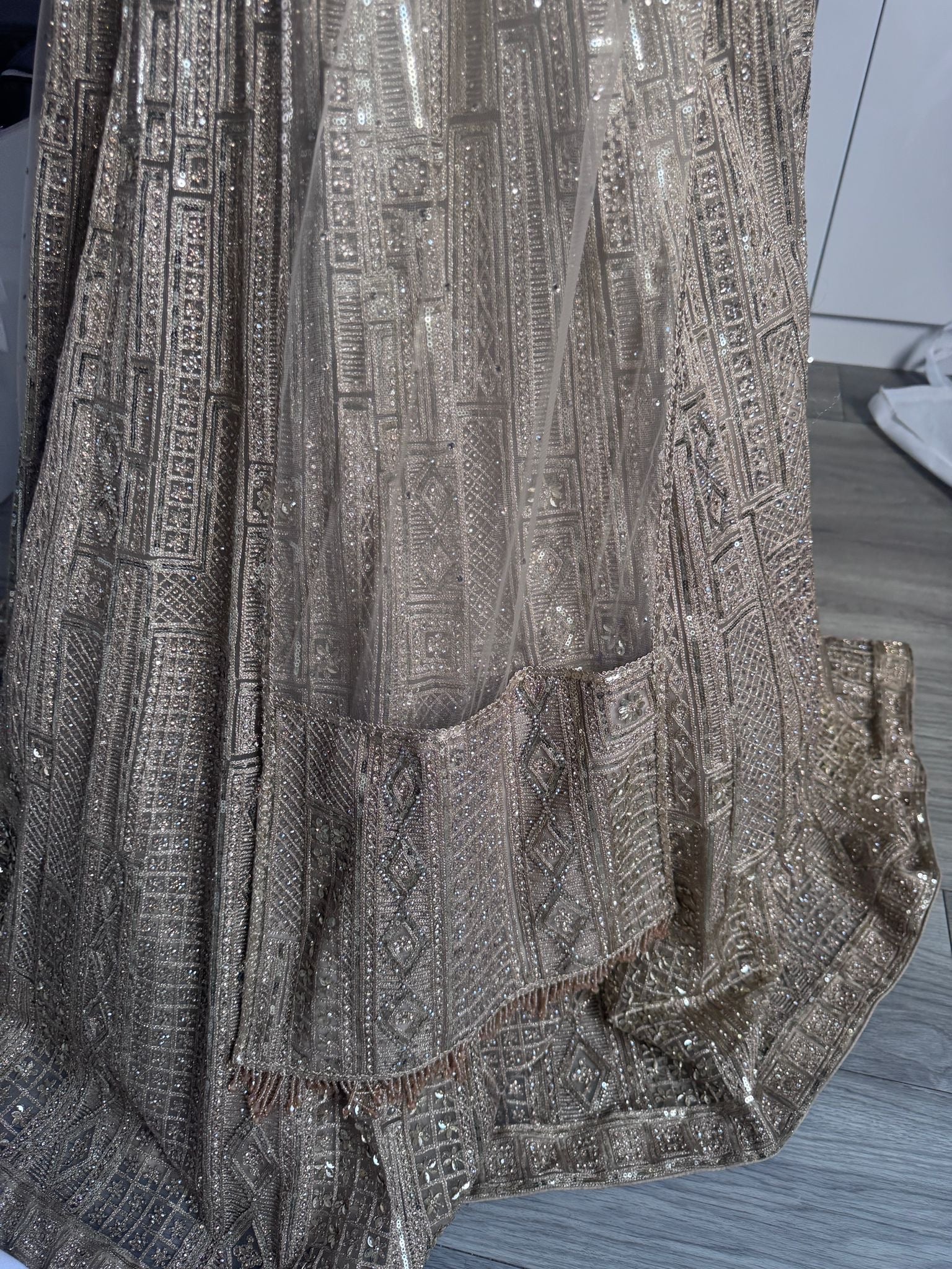 Gold emblished lengha