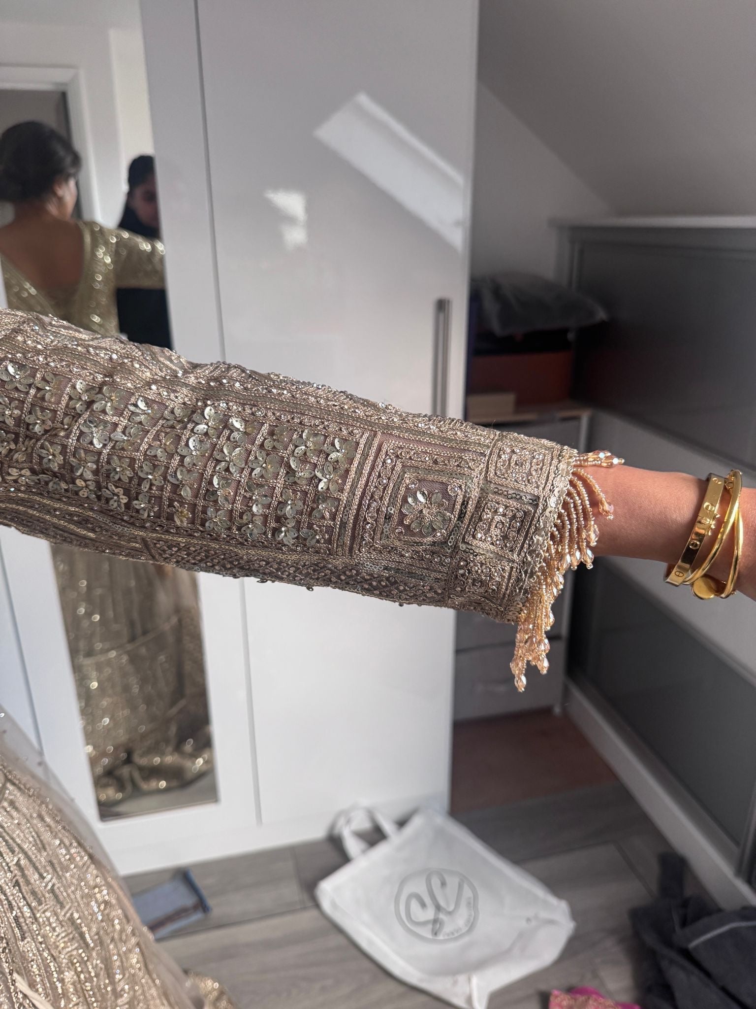 Gold emblished lengha