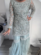 Ice blue sharara - bridal