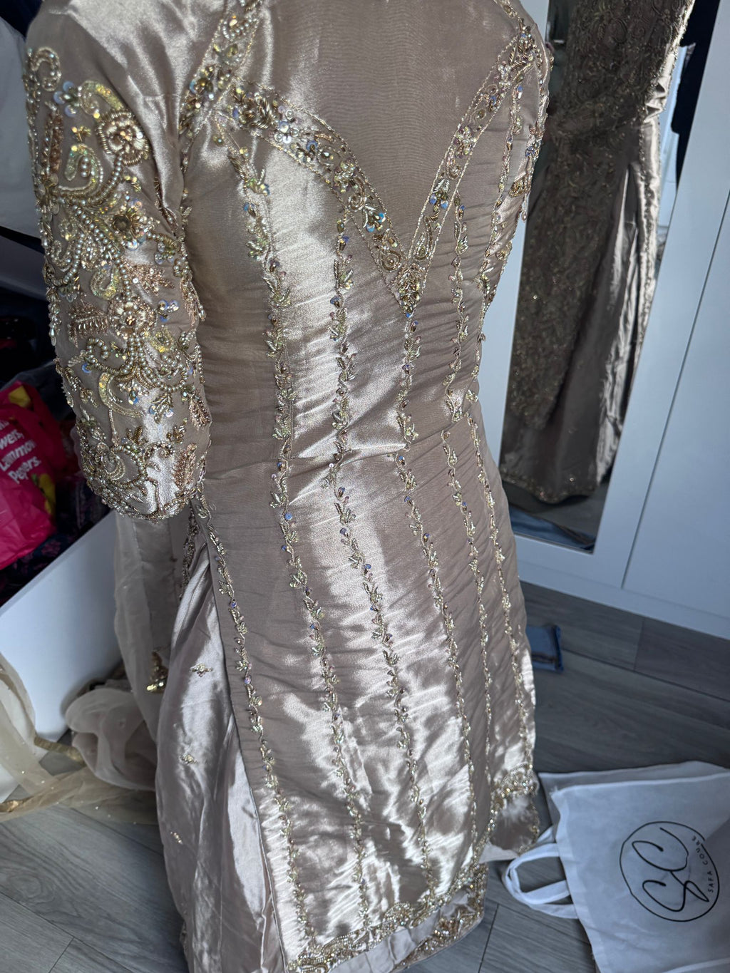 Champagne kameez and lengha