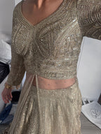 Gold emblished lengha