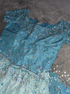2 tone Turquoise/blue Lehengha