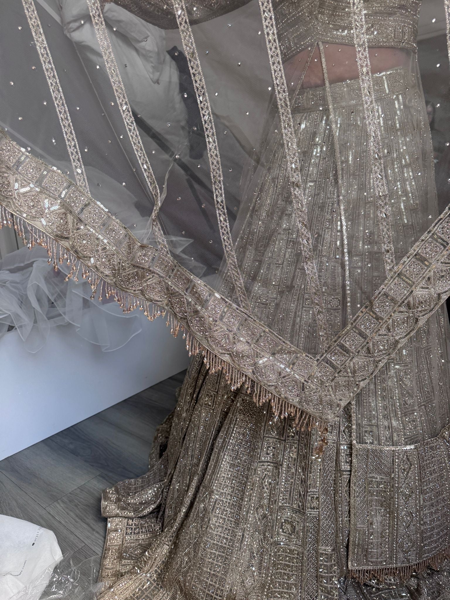 Gold emblished lengha