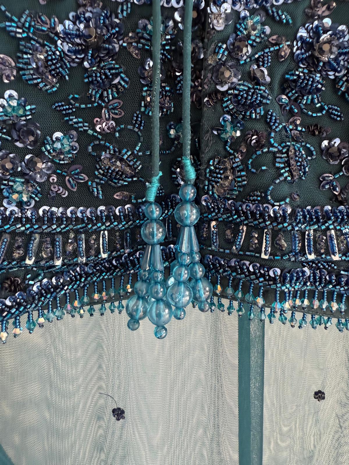 Teal Blue Embellished Lengha with Dupatta – Party/Reception Wear