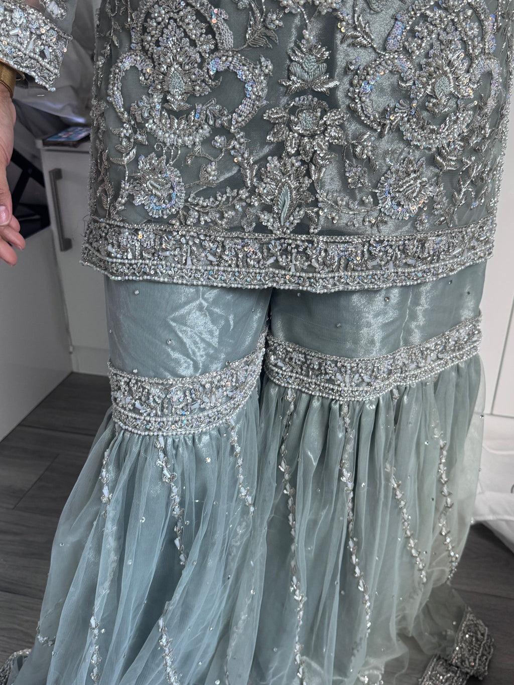 Ice blue sharara - bridal