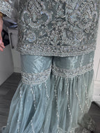Ice blue sharara - bridal