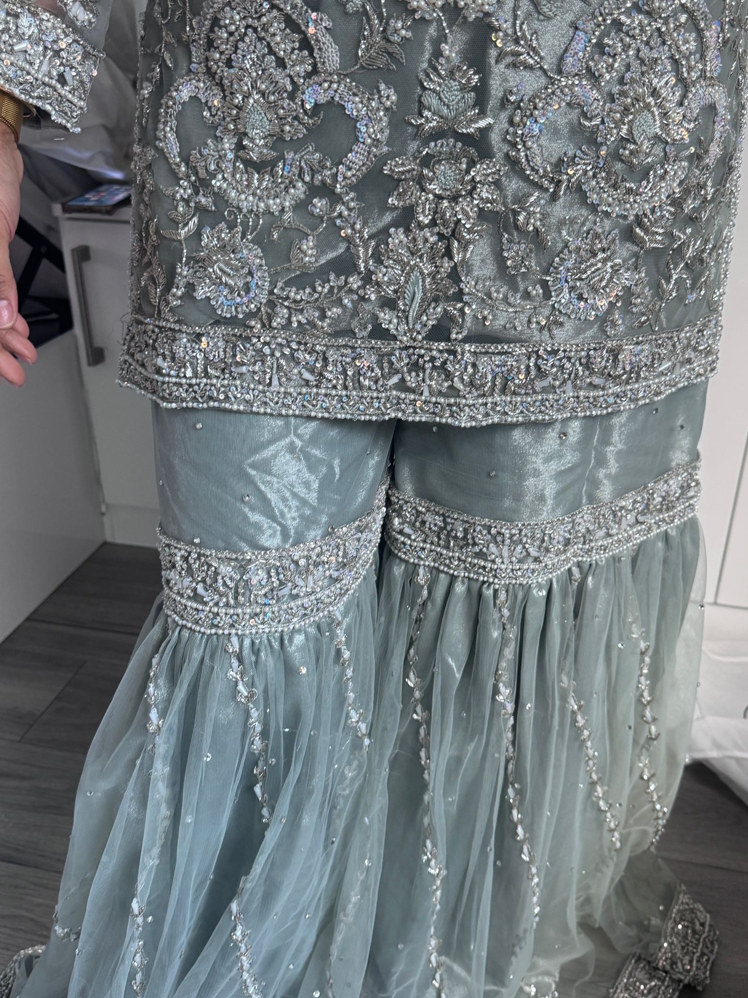 Ice blue sharara - bridal