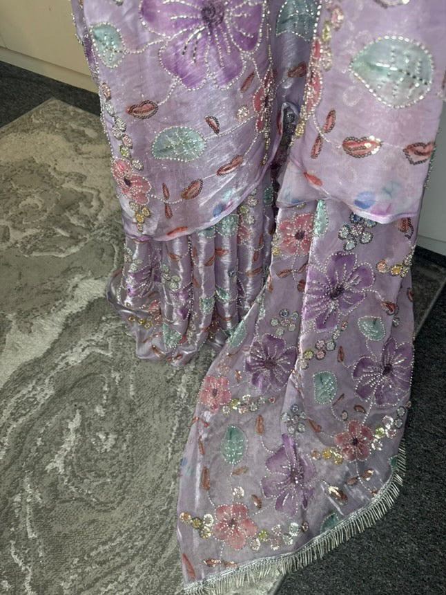 Lilac Saree by NB Couture