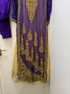 Regal Purple & Gold Embroidered Outfit