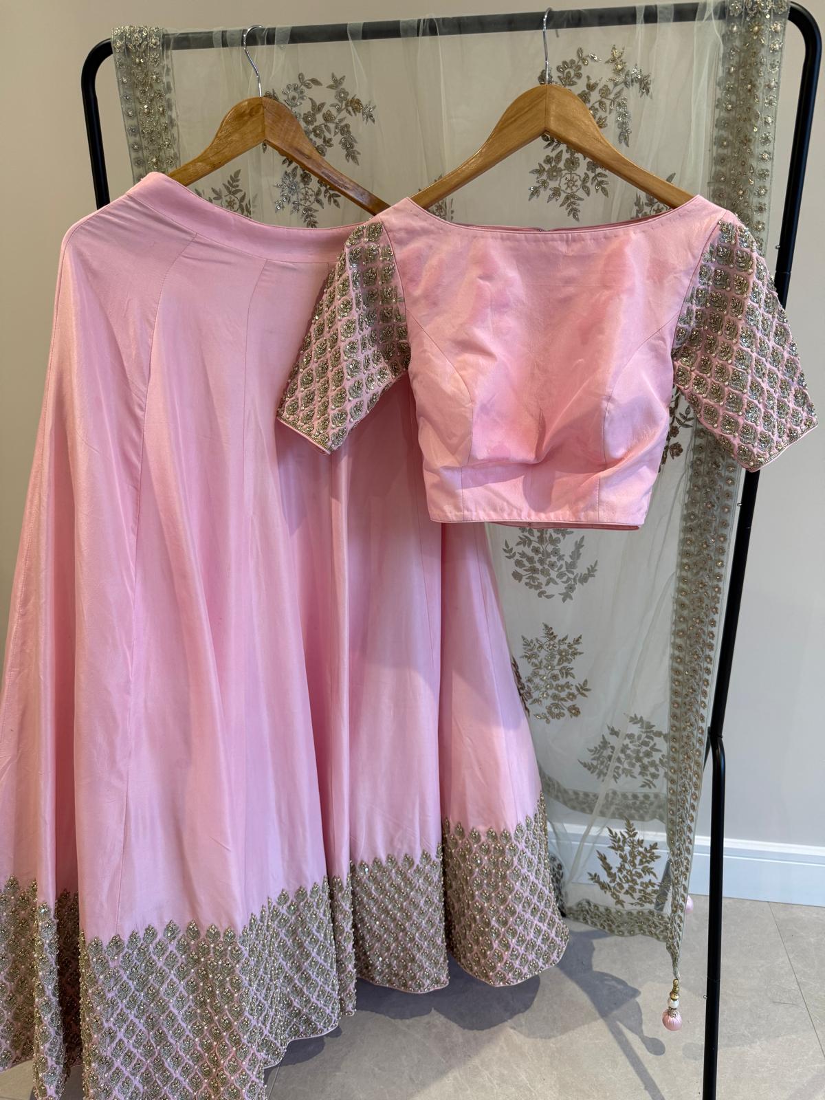 Blush Pink Embellished Lehenga Set