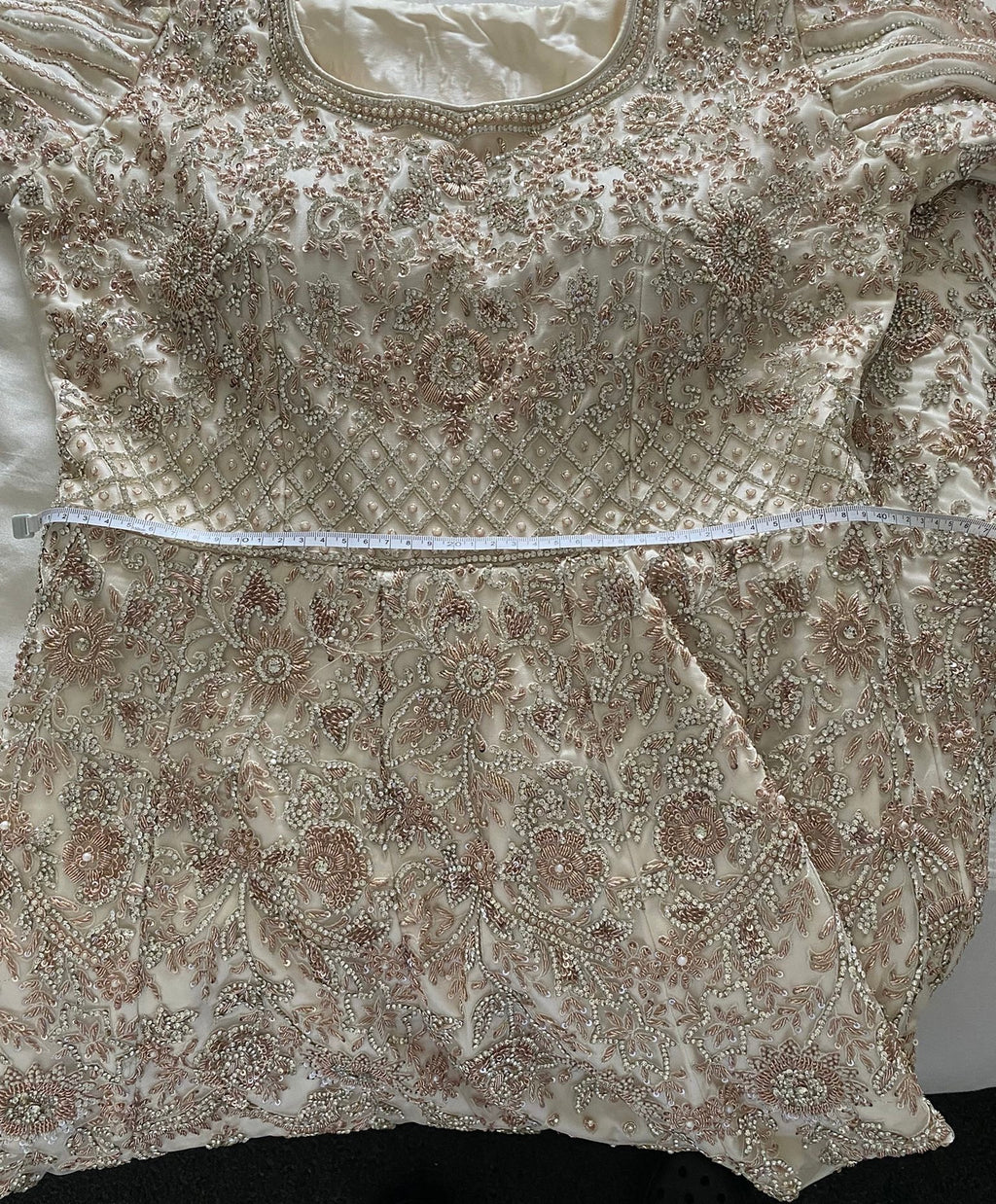 Seasonz White and Rose Bridal Lengha